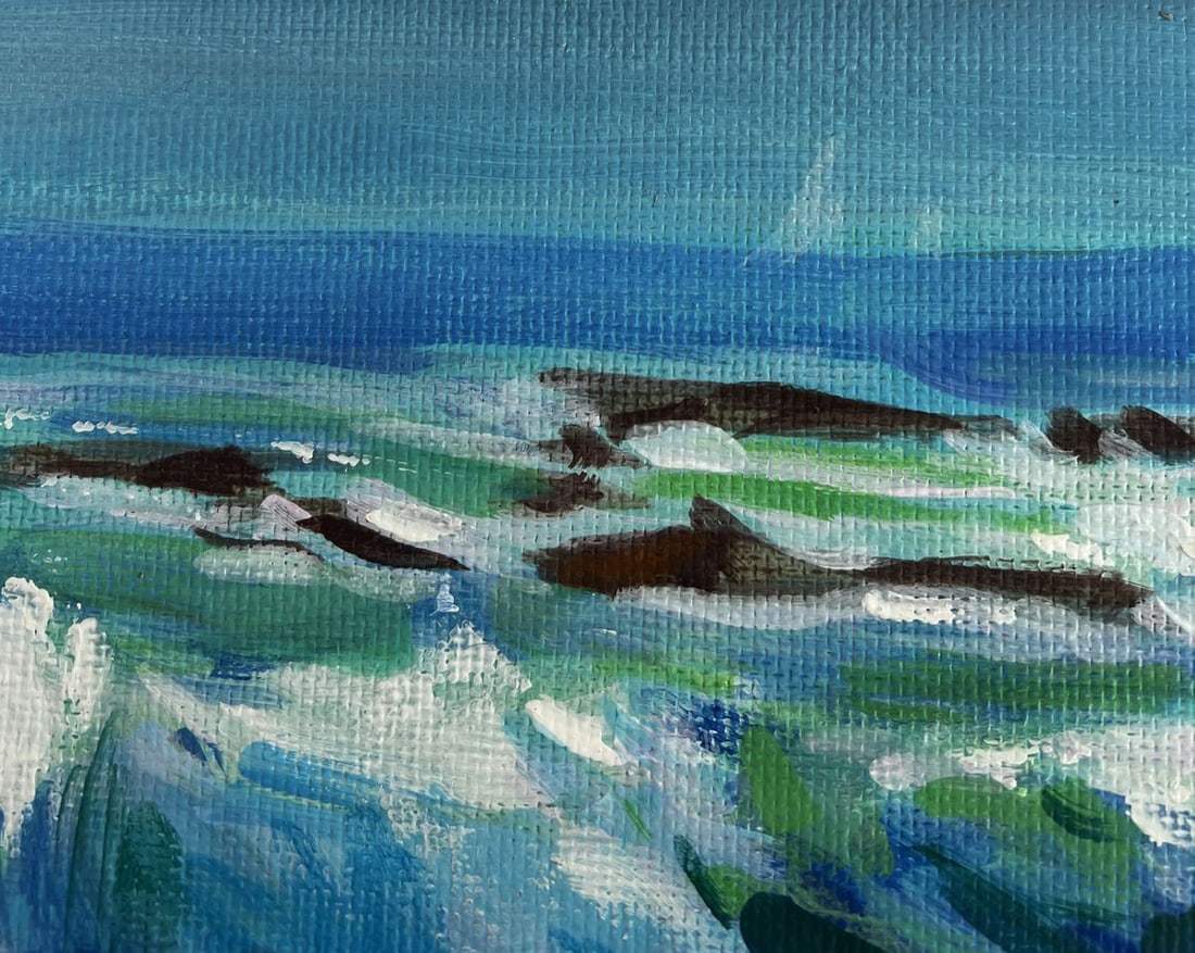 Acrylic painting Sea waves on the shore Mykhailo Patskan - 8