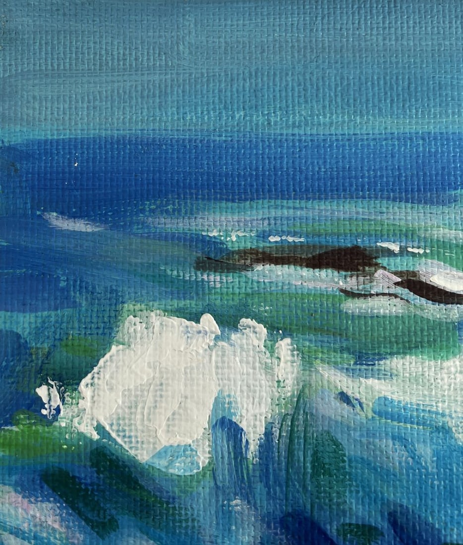 Acrylic painting Sea waves on the shore Mykhailo Patskan - 9