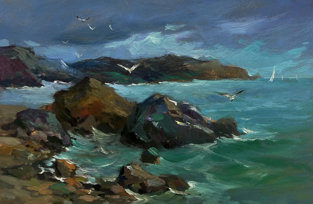 Oil painting A sea storm is approaching Yuriy Suprunchuk - 6