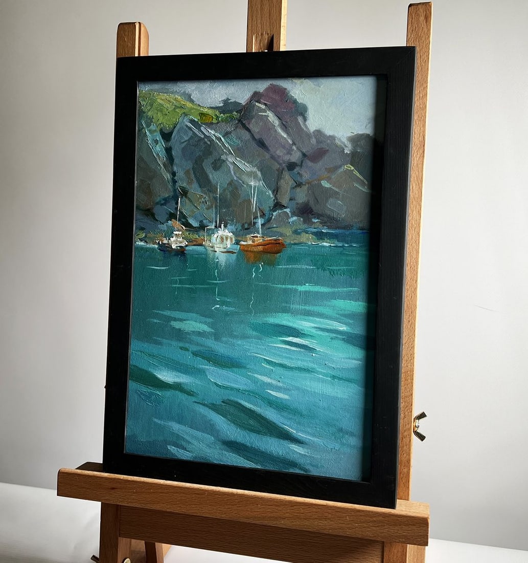 Oil painting The sea washes the mountains Yuriy Suprunchuk - 5