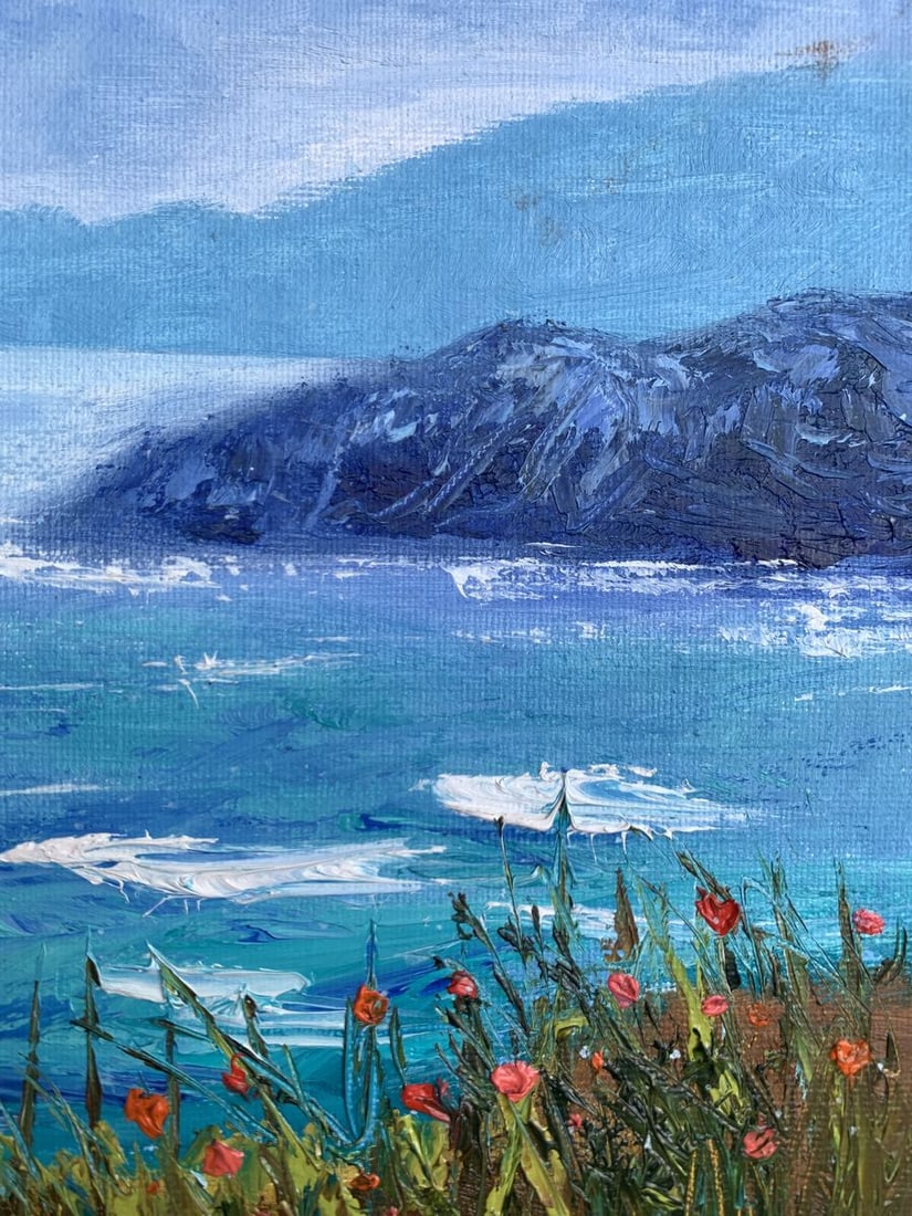 Oil painting Calm sea Tatyana Derdey - 3