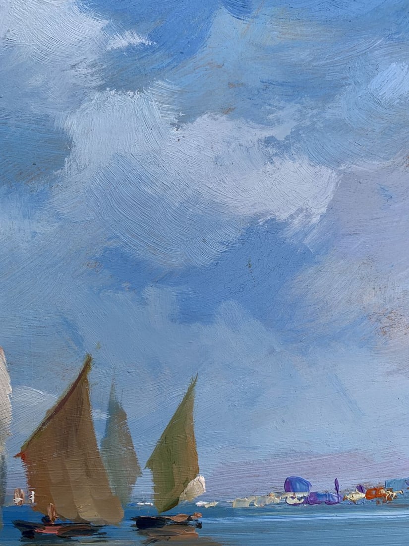 Oil painting Sailboats at sea Yuriy Suprunchuk - 3