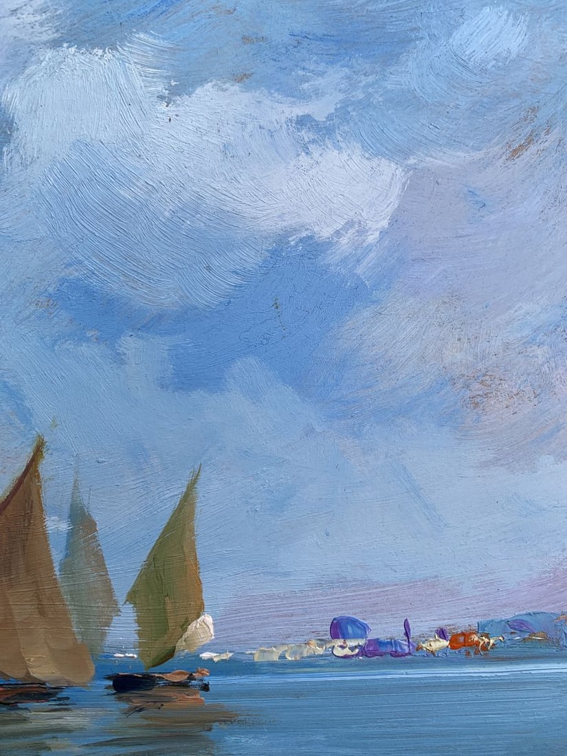 Oil painting Sailboats at sea Yuriy Suprunchuk - 4