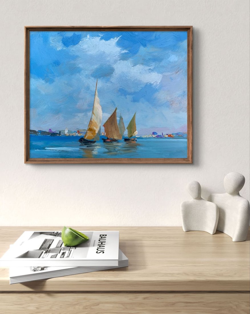 Oil painting Sailboats at sea Yuriy Suprunchuk - 7