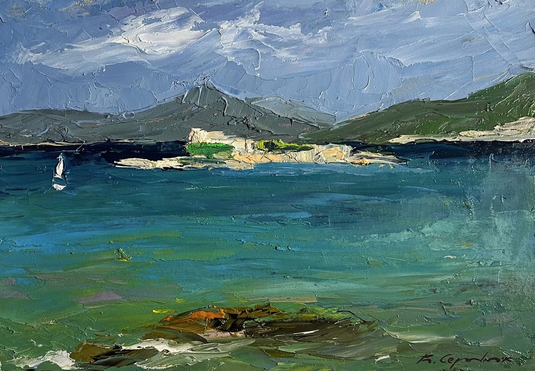 Oil painting Sea and mountains Boris Serdyuk - 6