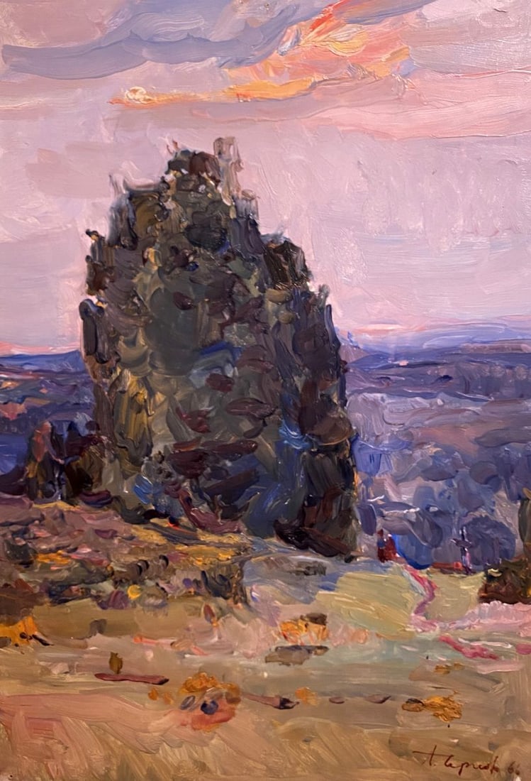 Oil painting Near the sea Leonid Chernov: №GS 395*** ABOUT THIS PAINTING **** TITLE: "Near the sea"* ARTISTS: Leonid Chernov* SIZE: 47x32 cm/'18.50x12.59 inches'* MEDIUM: oil, cardboard* HAND PAINTED: Original painting from our collecti