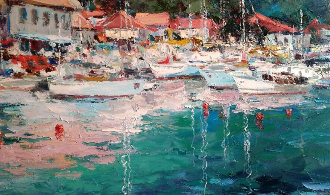 Oil painting Yacht Club Alexander Nikolaevich Cherednichenko - 4