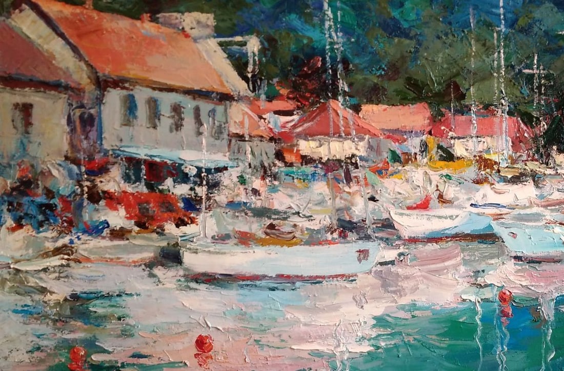 Oil painting Yacht Club Alexander Nikolaevich Cherednichenko - 6