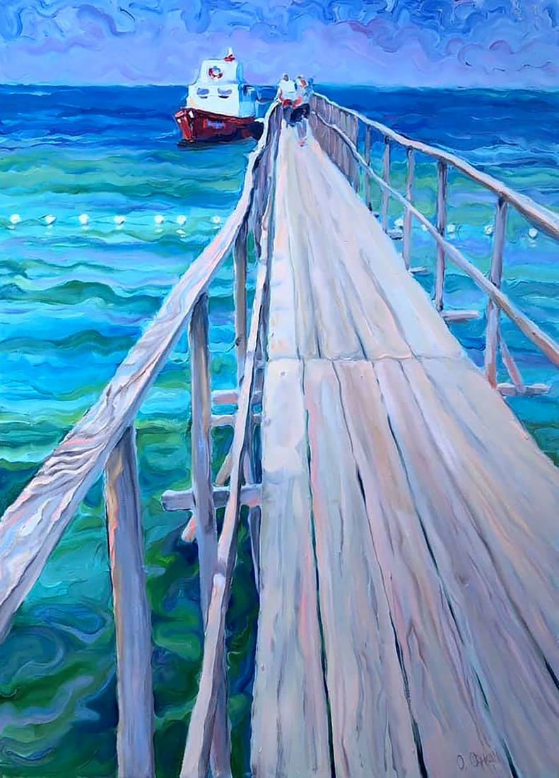 Oil painting The prospect of rest Procach Olesia: Procach 107 *** ABOUT THIS PAINTING *** * TITLE: "The prospect of rest" * ARTISTS: Procach Olesia * SIZE: 110x80 cm/'43.30x31.49 inches' * MEDIUM: oil, canvas * HAND PAINTED: Original painting from
