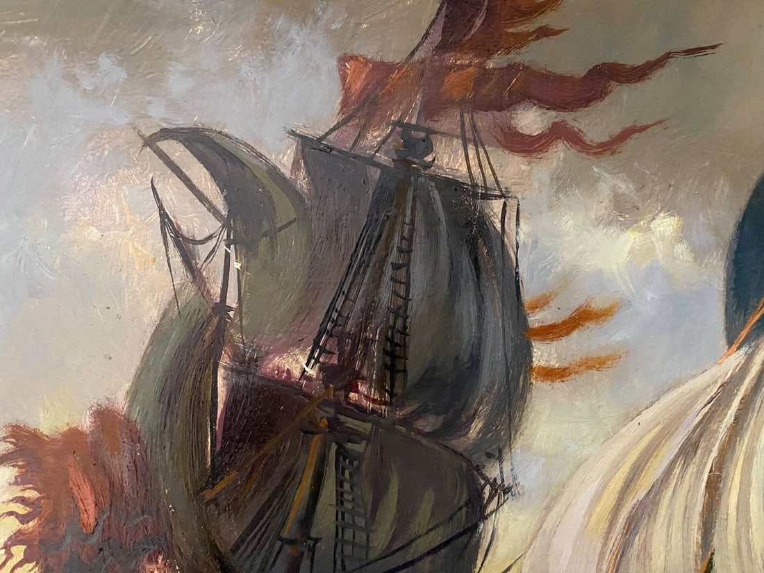 Oil painting In the storm Alexander Arkadievich Litvinov - 8