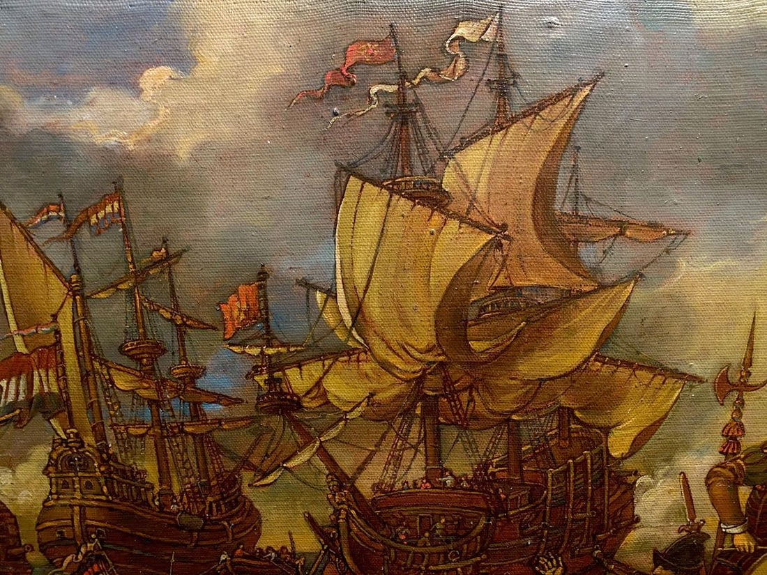 Oil painting The landing of the Spanish Litvinov Oleg Arkad'yevich - 4