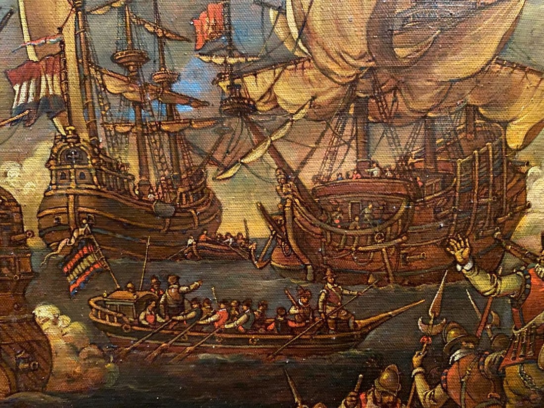 Oil painting The landing of the Spanish Litvinov Oleg Arkad'yevich - 5