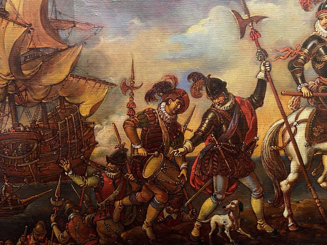 Oil painting The landing of the Spanish Litvinov Oleg Arkad'yevich - 6