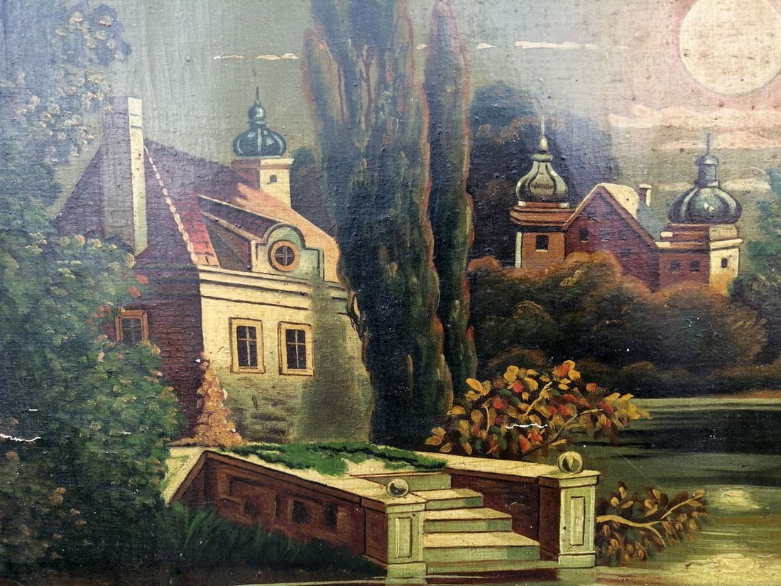 Oil painting Italian landscape Unknown artist - 9