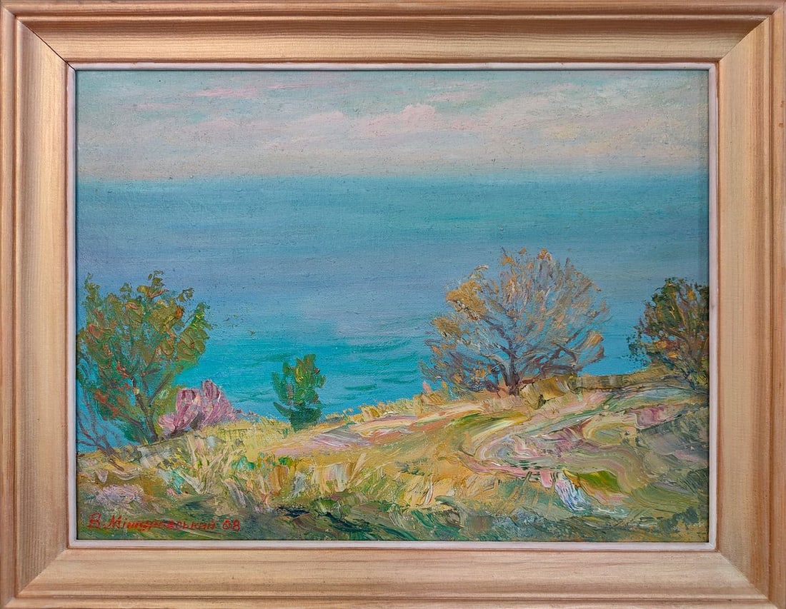 Oil painting Sea Mishurovsky V. V.: №25 *** ABOUT THIS PAINTING *** * TITLE: "Sea" * ARTISTS: Mishurovsky V. V. * SIZE: 35х45 cm/ 13,77x17,71 inches * MEDIUM: Oil, canvas * HAND PAINTED: Original painting from our