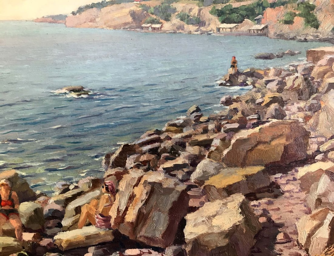 Oil painting Shore landscape - 5