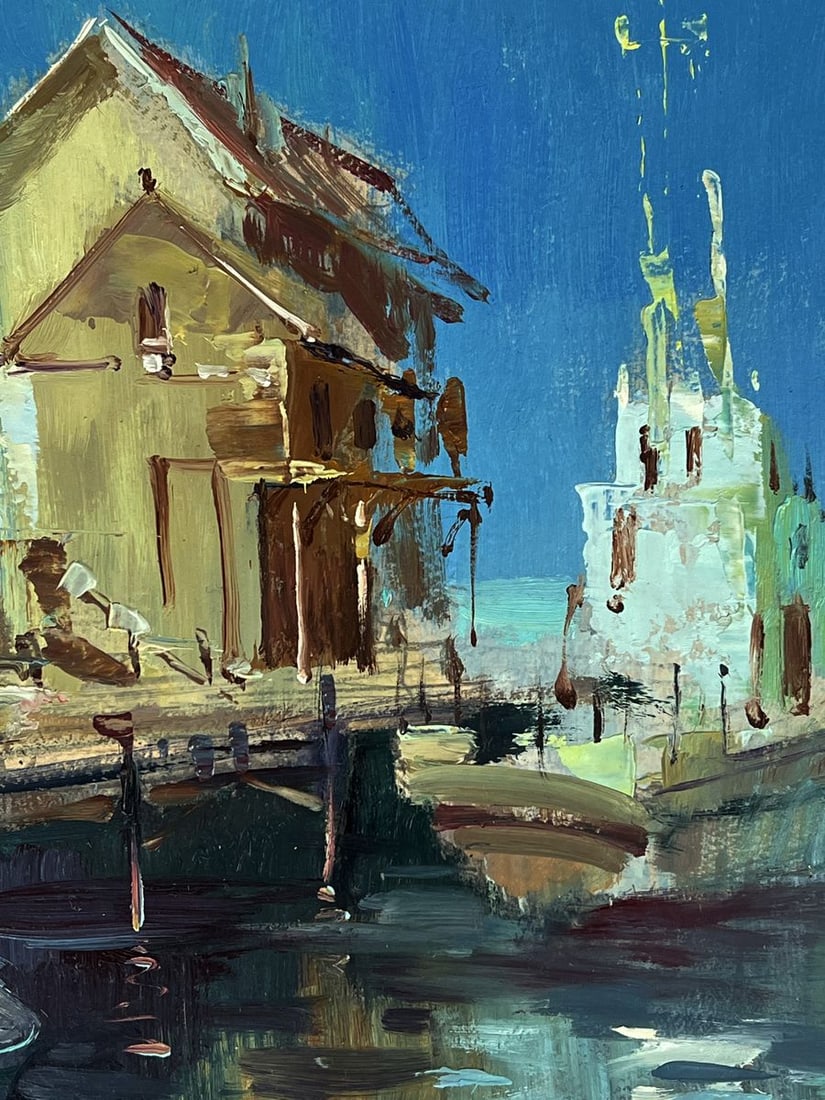 Oil painting Morning at the sea harbor Yuriy Suprunchuk - 9