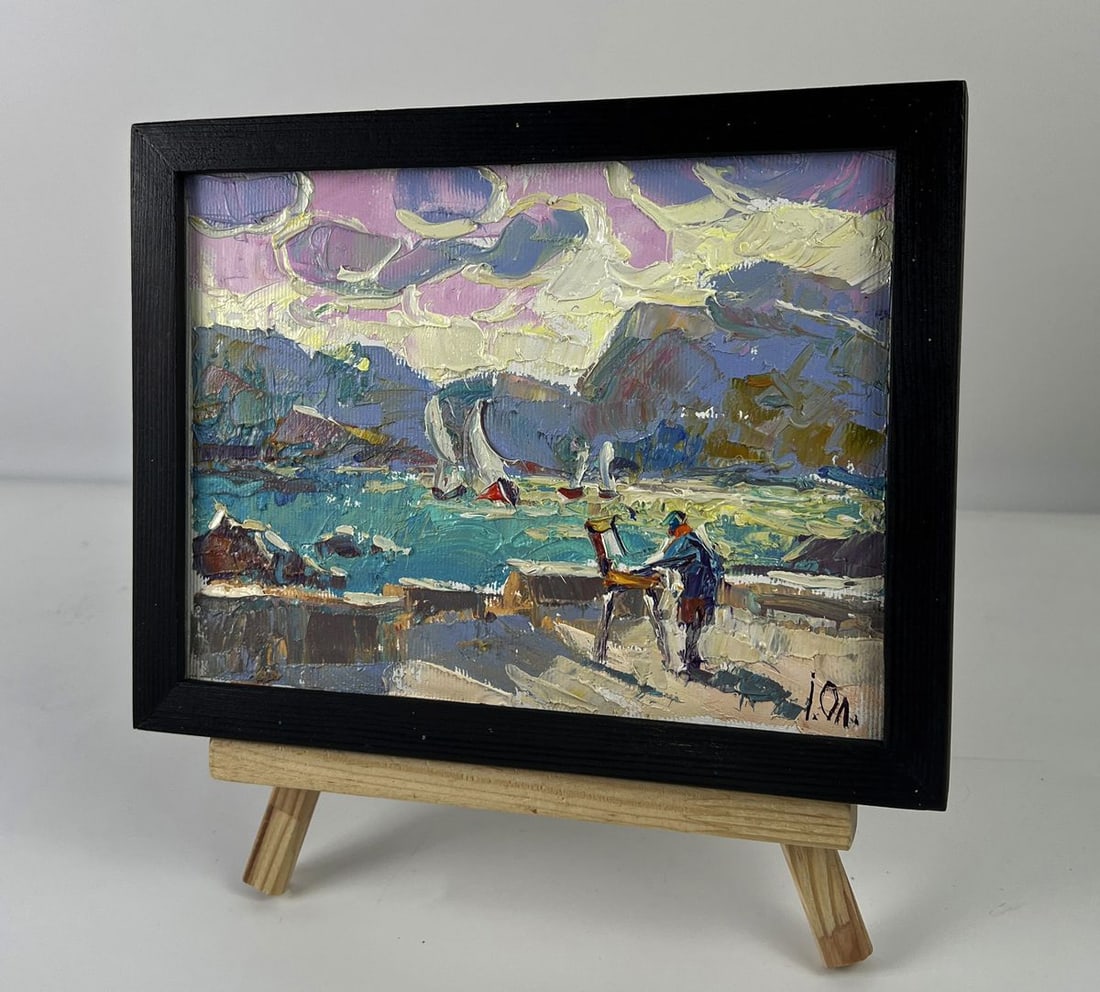 Oil painting Morning on the seaside promenade Oleksiy Ivanyuk - 4