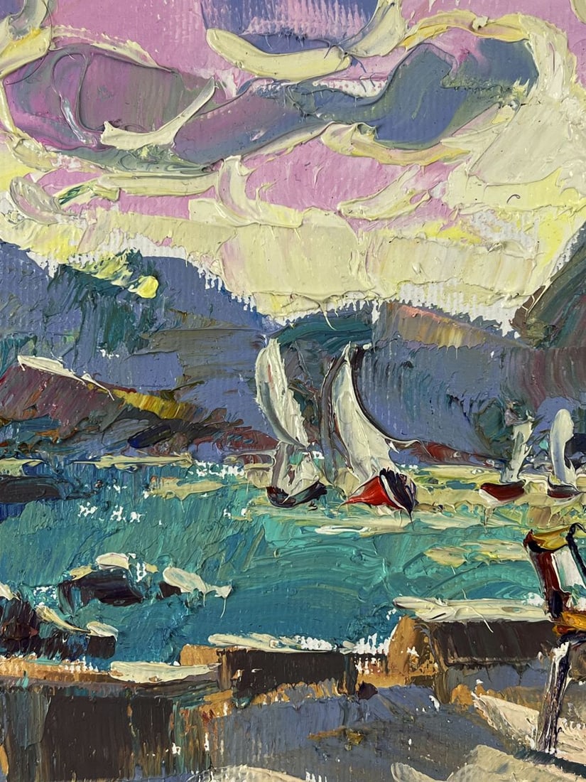Oil painting Morning on the seaside promenade Oleksiy Ivanyuk - 6