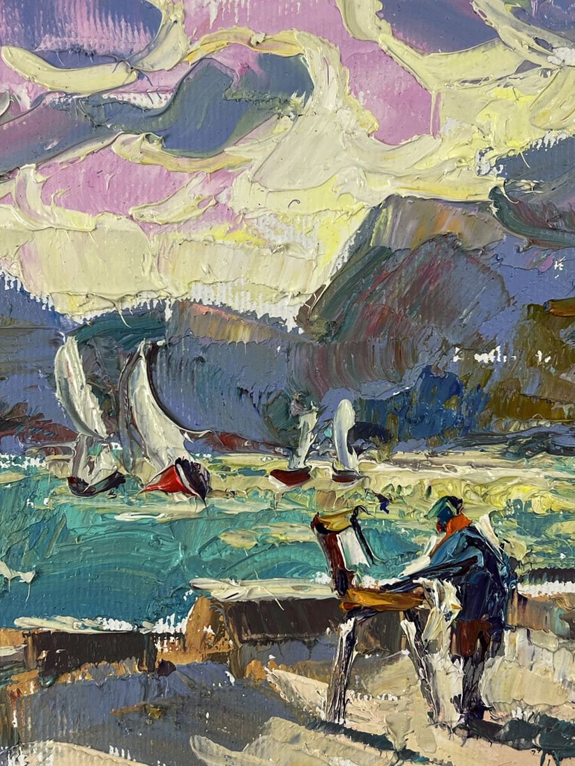 Oil painting Morning on the seaside promenade Oleksiy Ivanyuk - 8