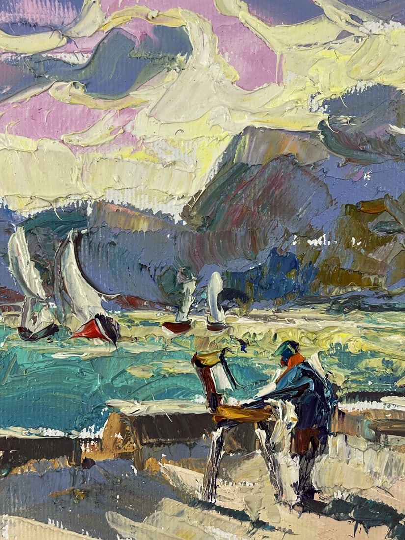 Oil painting Morning on the seaside promenade Oleksiy Ivanyuk - 9
