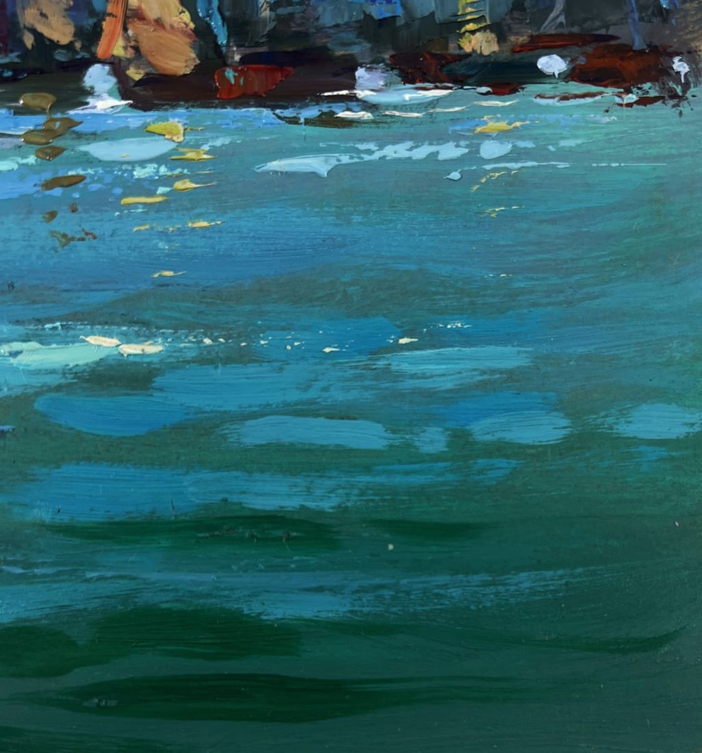 Oil painting Fishermen greet the dawn at sea Yuriy Suprunchuk - 10