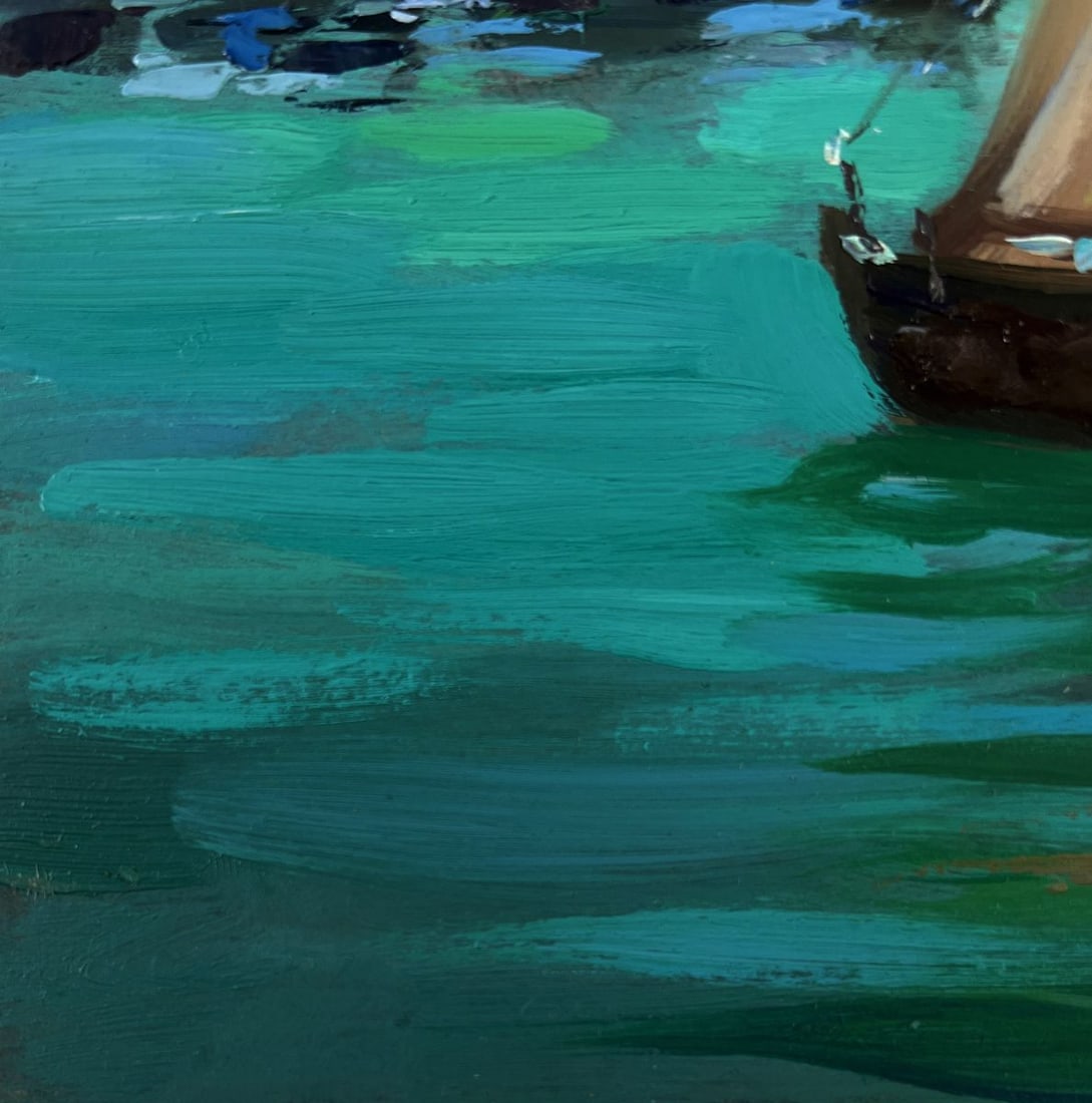 Oil painting Fishermen greet the dawn at sea Yuriy Suprunchuk - 8