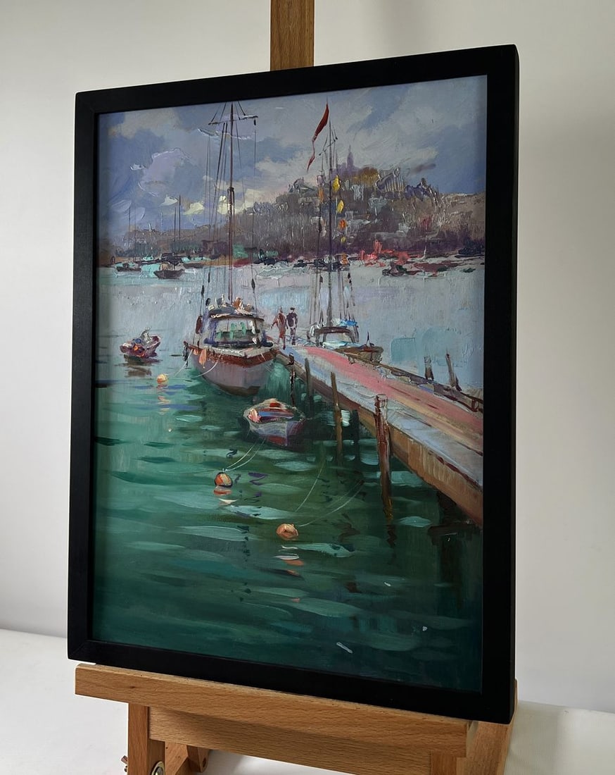 Oil painting A ship preparing to set sail Yuriy Suprunchuk - 4