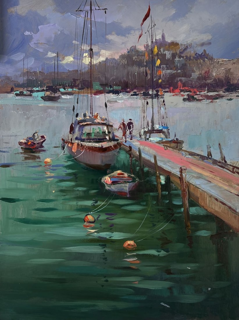 Oil painting A ship preparing to set sail Yuriy Suprunchuk - 5
