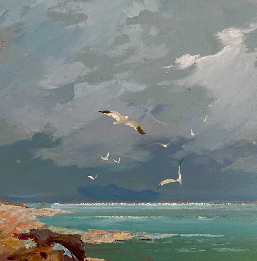 Oil painting Seagulls over the seashore Yuriy Suprunchuk - 5
