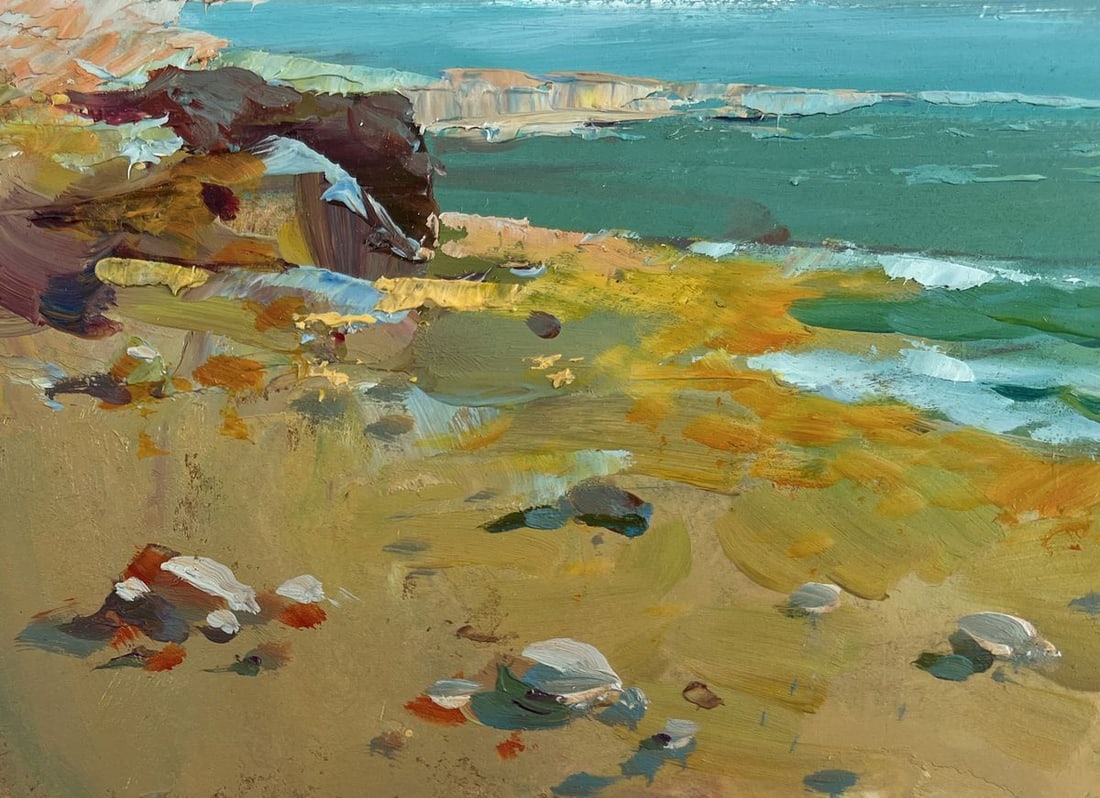 Oil painting Seagulls over the seashore Yuriy Suprunchuk - 6