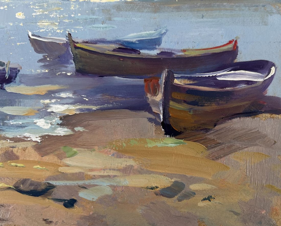 Oil painting Boats under the moon Yuriy Suprunchuk - 5