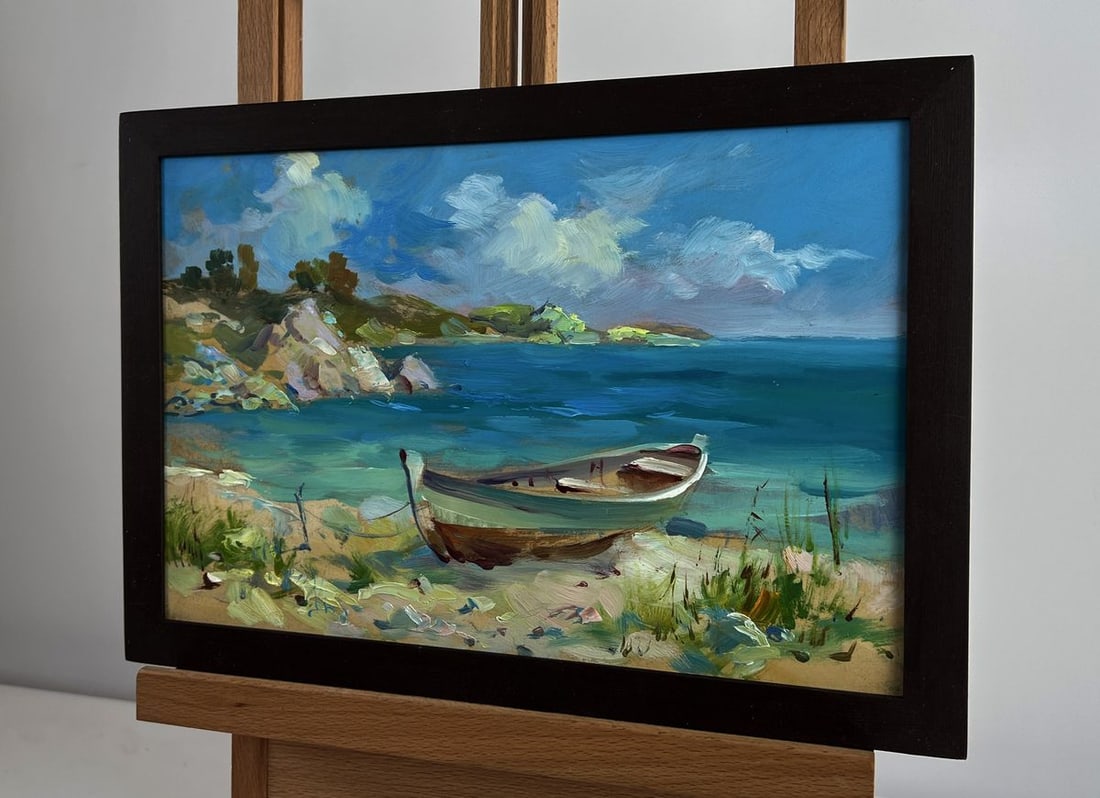 Oil painting Boat on the seashore Yuriy Suprunchuk - 5