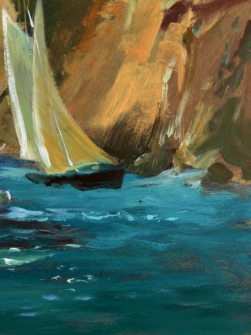 Oil painting Sailing away on a yacht Yuriy Suprunchuk - 3