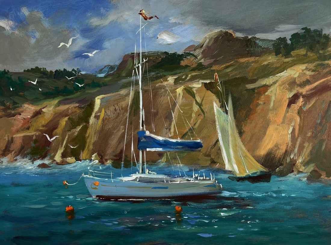 Oil painting Sailing away on a yacht Yuriy Suprunchuk - 6