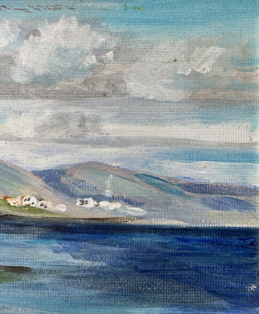 Oil painting The shore of silence Olga Ponomaryova - 4