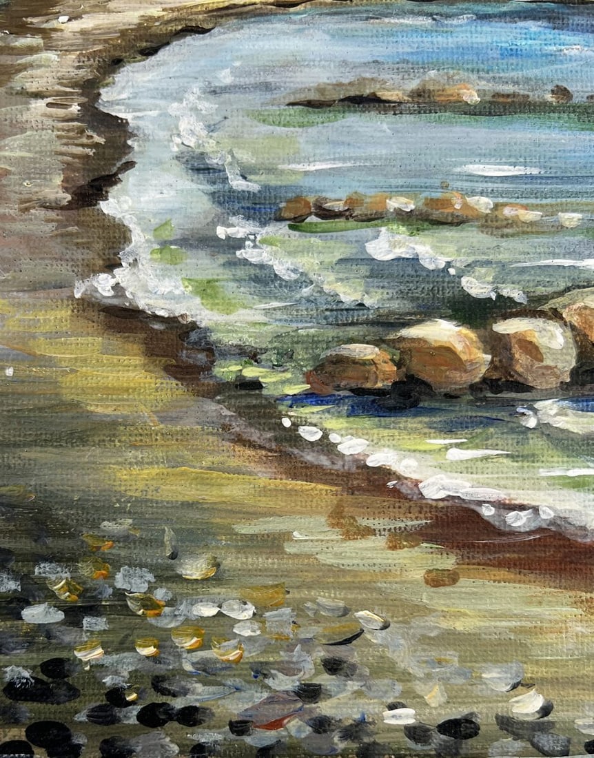 Oil painting The shore of silence Olga Ponomaryova - 6