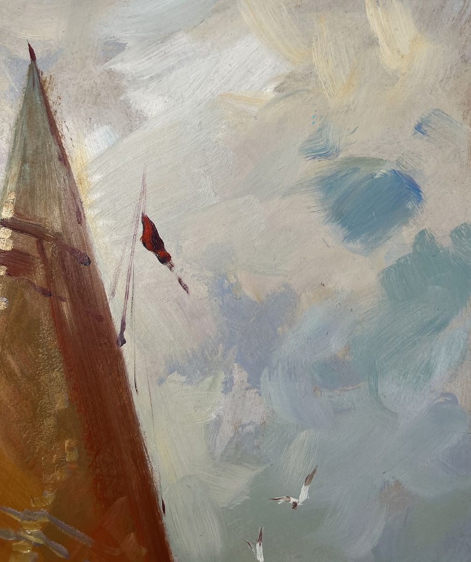 Oil painting Lonely boat in the waves Yuriy Suprunchuk - 4