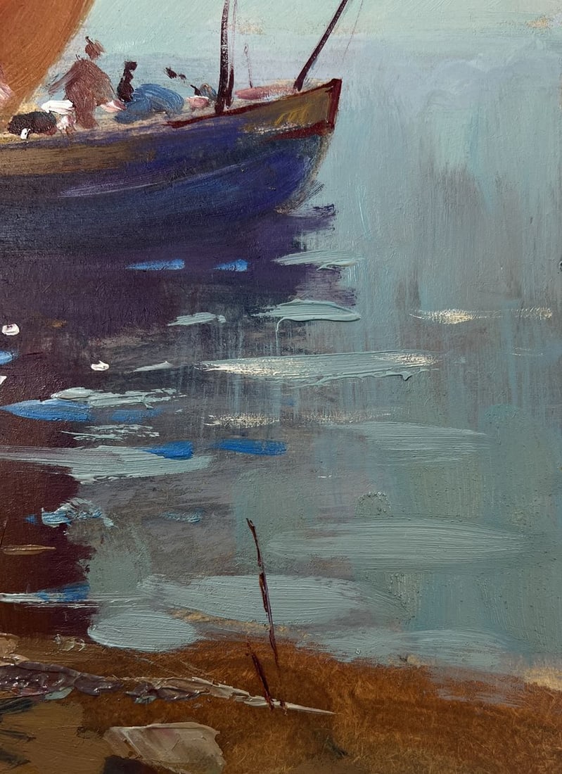 Oil painting Lonely boat in the waves Yuriy Suprunchuk - 8