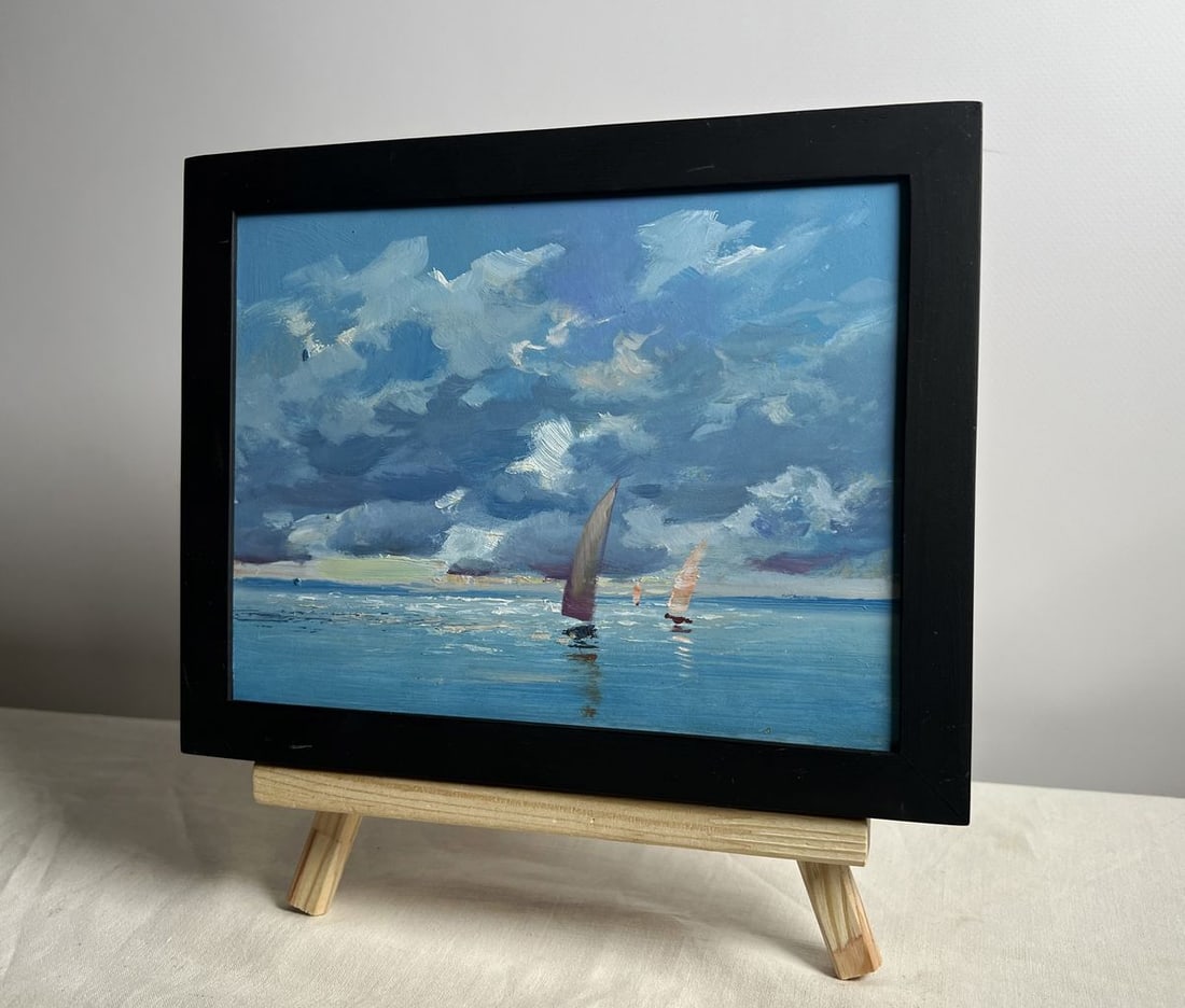 Oil painting The sun behind the clouds Yuriy Suprunchuk - 3
