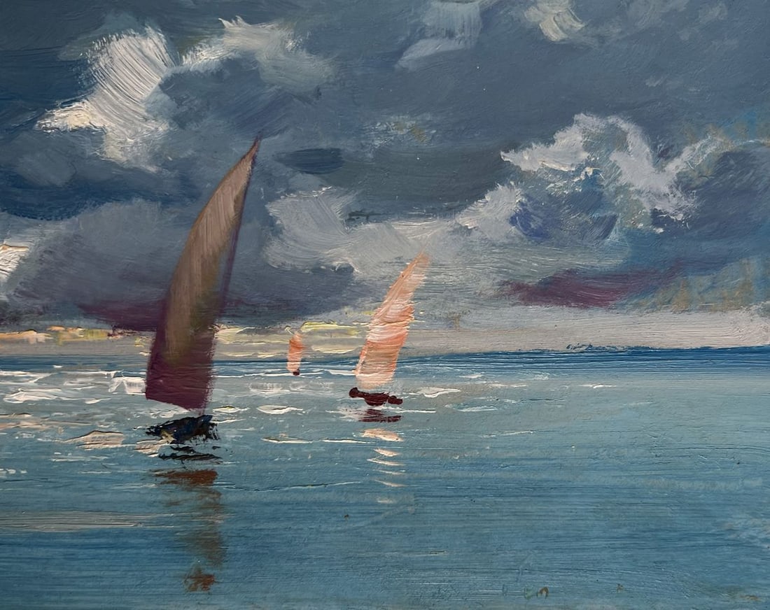 Oil painting The sun behind the clouds Yuriy Suprunchuk - 5