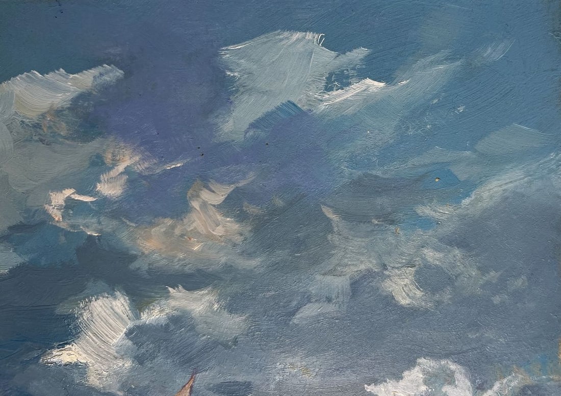 Oil painting The sun behind the clouds Yuriy Suprunchuk - 6