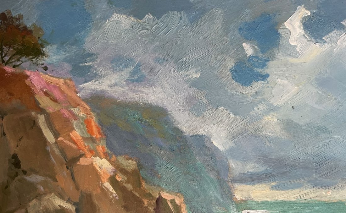 Oil painting Sailing to the shore on a boat Yuriy Suprunchuk - 8