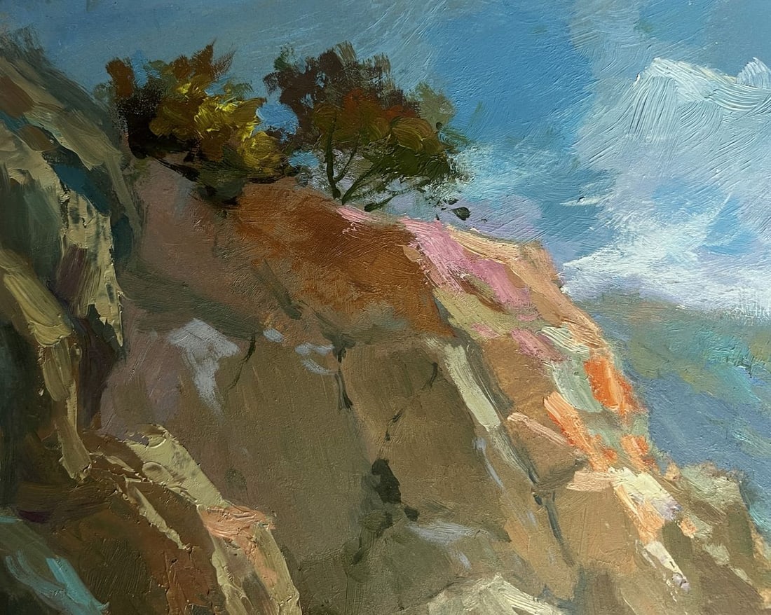 Oil painting Sailing to the shore on a boat Yuriy Suprunchuk - 9
