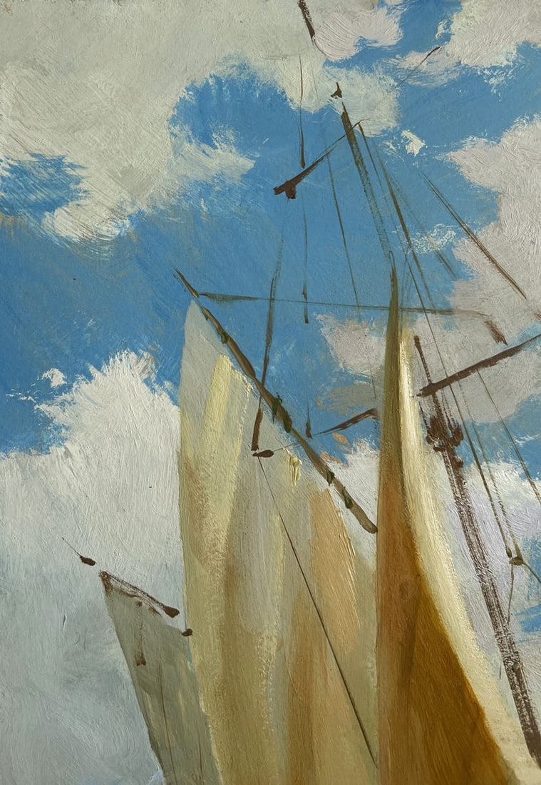 Oil painting Sailboats at sea Yuriy Suprunchuk - 6
