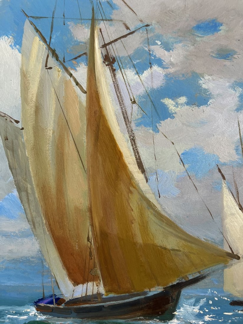 Oil painting Sailboats at sea Yuriy Suprunchuk - 8