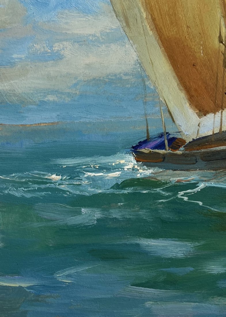Oil painting Sailboats at sea Yuriy Suprunchuk - 9