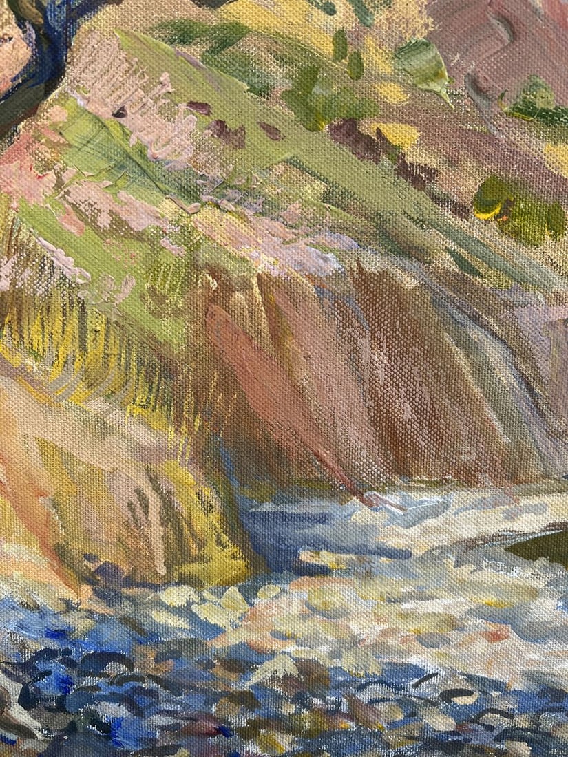 Oil painting View of the rocky coast V. Mishurovsky - 5