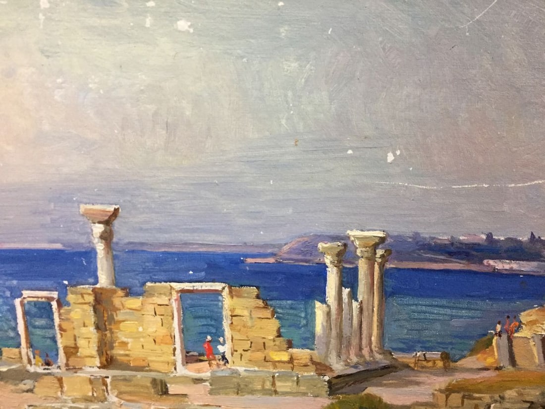 Oil painting Ruins of a building original picture painter - 3