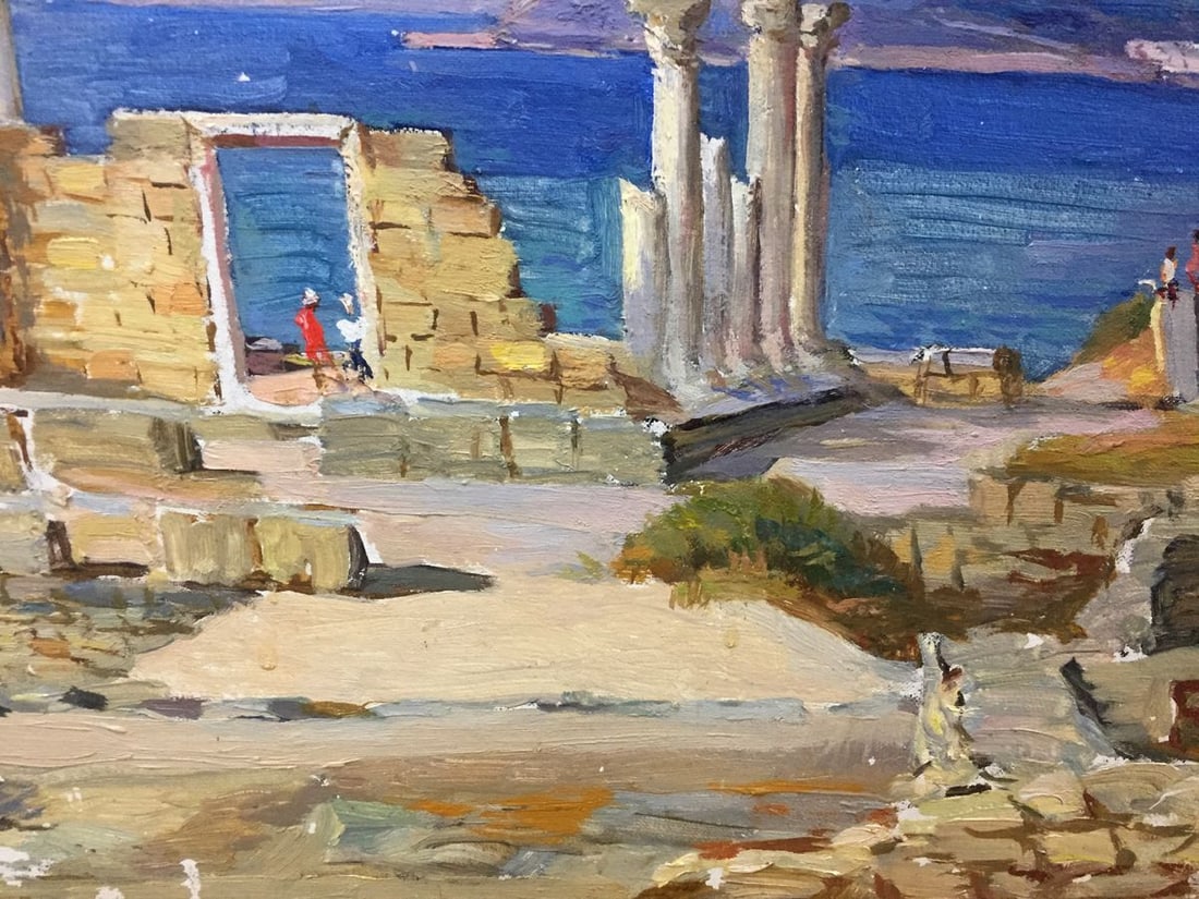 Oil painting Ruins of a building original picture painter - 4